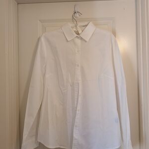 J.McLaughlin Classic White Button-Down Shirt - Slight Stretch, Great Condition